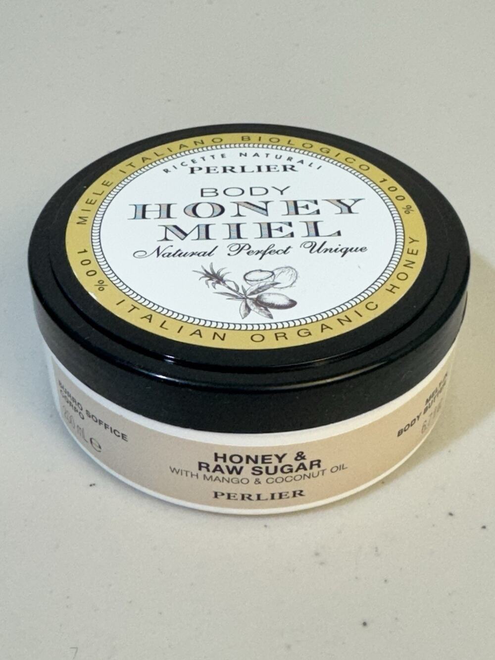 Perlier Body Honey Miel & Raw Sugar With Mango & Coconut Oil Melt-In Body Butter